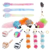 Best-selling pet toy, mouse, colorful long-tailed bell, cat teasing collection, plush interactive play, factory direct sales Item Picture